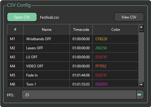 CSV Config